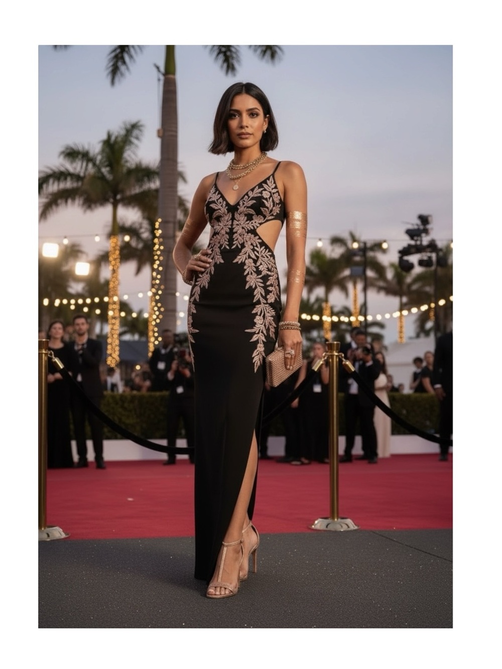 Steve Madden  Red Carpet Glittery Ankle Strap Stiletto Heel Sandals  Rose Gold - Picture 2 of 16